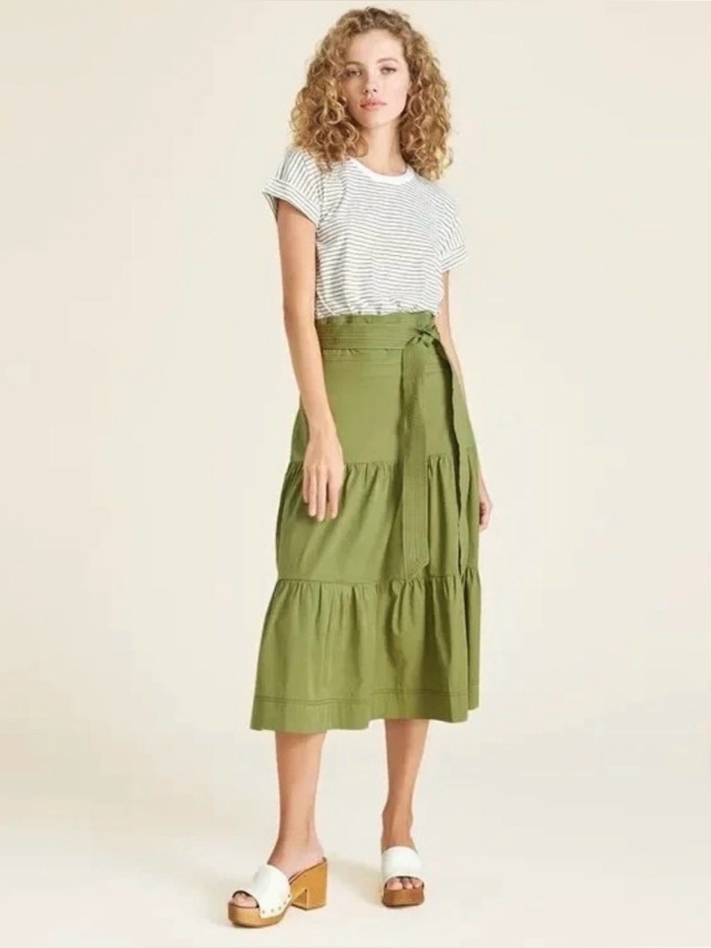 Veronica Beard / Trail Mixed Media Dress /Fern Green XS